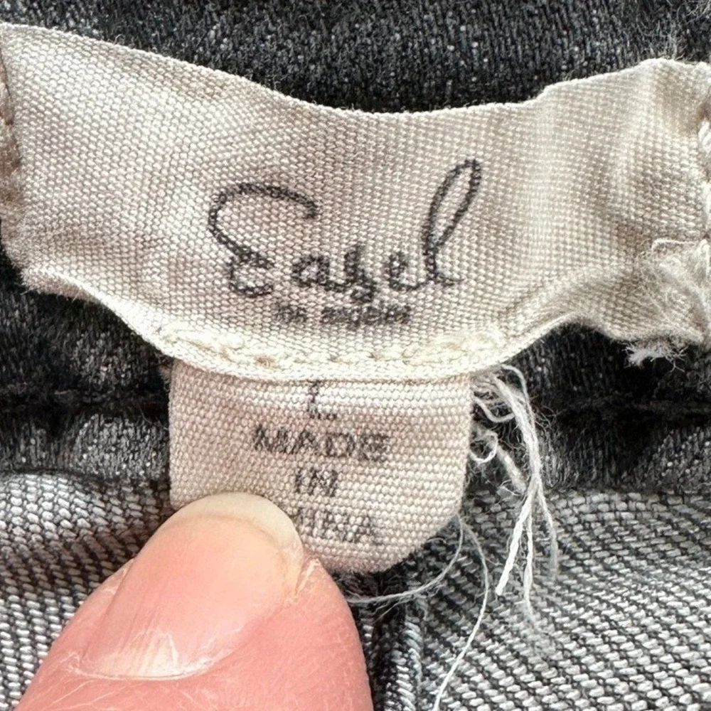 Easel Pearl Embellished Distressed Skinny Jeans Women‎ L Gray Excellent EB4540